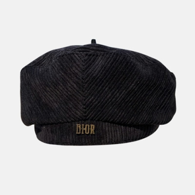 Dior 2019 Ladies Corduroy Cap - 디올 2019 여성용 골덴 모자 DIOM0002, 블랙