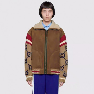 Gucci 2019 Mens Logo Casual Flannel Jacket - 구찌 2019 남성 로고 캐쥬얼 플란넬 자켓 Guc01757x.Size(s - 2xl).브라운