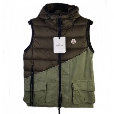 Moncler 2019 Mens Patch Logo Modern Goose Down Padding Vest - 몽클레어 2019 남성 패치 로고 모던 구스다운 패딩 조끼 Moc01197x.Size(m - xl).그린