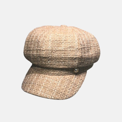 Chanel 2019 Ladies Tweed Cap - 샤넬 2019 여성용 트위드 모자 CHAM0044, 베이지