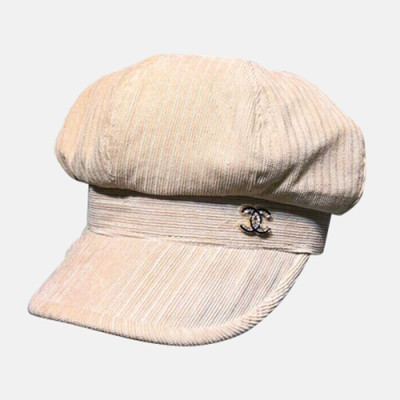 Chanel 2019 Ladies Corduroy Cap - 샤넬 2019 여성용 골덴 모자 CHAM0073, 베이지