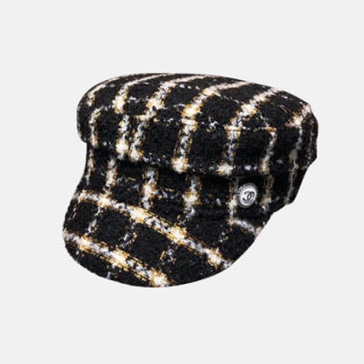 Chanel 2019 Ladies Tweed Cap - 샤넬 2019 여성용 트위드 모자 CHAM0100, 블랙