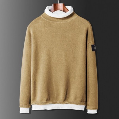 [매장판]Stone Island 2019 Mens Casual Turtle-neck Wool Sweater - 스톤아일랜드 2019 남성 캐쥬얼 터틀넥 울 스웨터 Sto0087x.Size(m - 3xl).카멜