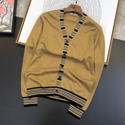 Burberry 2019 Mens Vintage V-neck Wool Cardigan - 버버리 2019 남성 빈티지 브이넥 울 가디건 Bur01637x.Size(m - 3xl).카멜