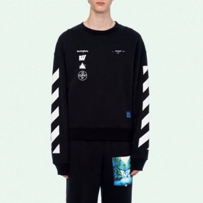 Off-white 2019 Mm/Wm Logo Cotton Oversize HoodT - 오프화이트 2019 남자 로고 코튼 오버사이즈 후드티 Off0248x.Size(xs - l).블랙