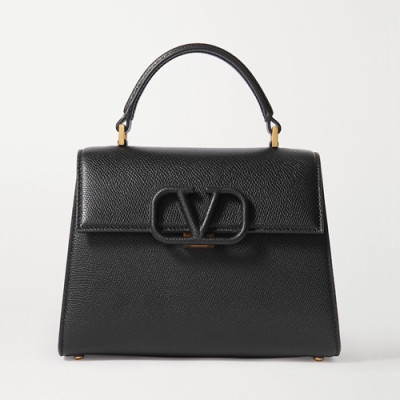 Valentino 2019 Leather Vsling Small Tote Shoudler Bag,25CM - 발렌티노 2019 레더 브이슬링 스몰 토트 숄더백,0025-VTB0912,25CM,블랙