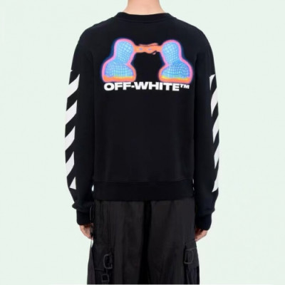 Off-white 2019 Mm/Wm Logo Cotton Oversize HoodT - 오프화이트 2019 남자 로고 코튼 오버사이즈 후드티 Off0254x.Size(xs - l).블랙