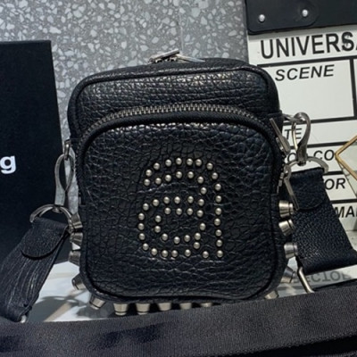 Alexander Wang 2019 Leather Shoulder Bag,16cm - 알렉산더왕 2019 레더 남여공용 숄더백 AWB0027,16cm,블랙