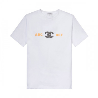 Chanel 2019 Mm/Wm 'CC' Cotton Short Sleeved Tshirt - 샤넬 2019 남자 'CC'로고 코튼 반팔티 Cnl0499x.Size(s - xl).화이트