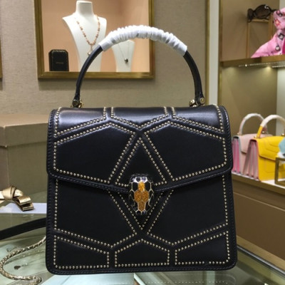 Bvlgari 2019 Serpenti Chain Tote Shoulder Bag,20CM - 불가리 2019 세르펜티 체인 토트 숄더백,BVLB0226,20cm,블랙