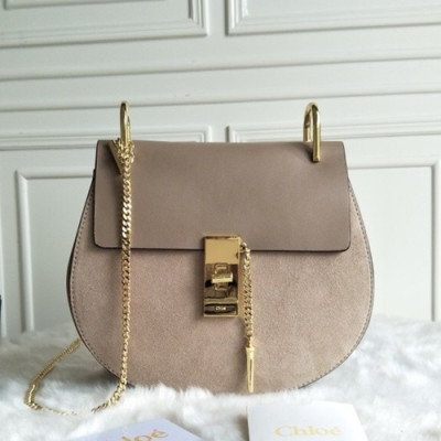 Chole 2019 Drew  Leather Shoulder Bag, 19/23cm -  끌로에 2019 드류 레더 숄더백,CLB0157,19/23cm,베이지그레이