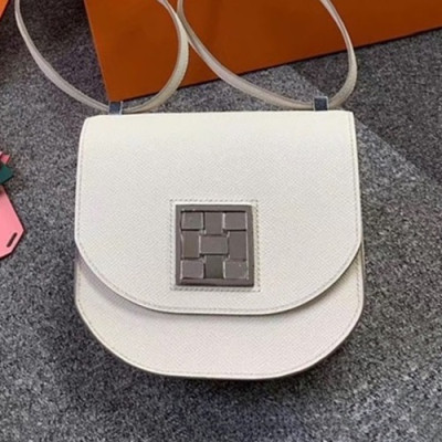 Hermes 2019 Mosaic Epsom Leather Mini Shoulder Bag - 에르메스 2019 모자이크 엡송 레더 여성용 미니 숄더백 HERB0794, 화이트(은장)