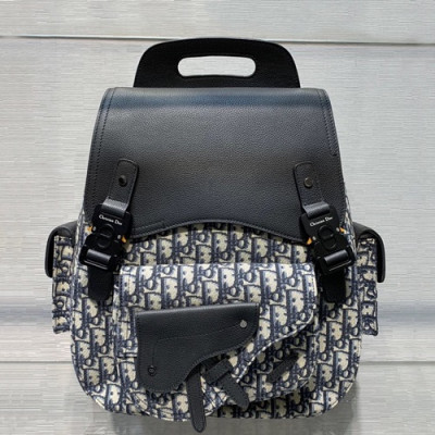 Dior Homme 2019 Saddle Back Pack,40cm - 디올 옴므 2019 남여공용 새들 백팩,DIOB0479,40cm,블랙