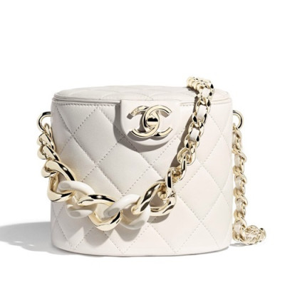 Chanel 2019 Leather Chain Shoulder Cross Bag,15CM - 샤넬 2019 여성용 레더 체인 숄더 크로스백,CHAB1354,15CM,화이트