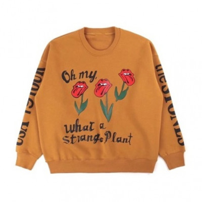 Kanye west 2019 Mm/Wm Logo Oversize Cotton Man-to-man - 카니예 웨스트 2019 남자 로고 오버사이즈 코튼 기모 맨투맨 Kany0031x.Size(m - xl).오렌지