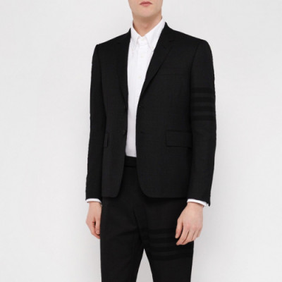 Thom Browne 2019 Mens Business Cotton Suit Jacket&Pants - 톰브라운 2019 남성 비지니스 코튼 슈트 셋트 Thom0451x.Size(1 - 5).블랙