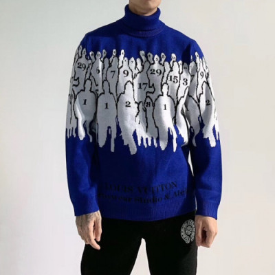 Dior 2019 Mens Retro Logo Turtle-neck Sweater - 디올 2019 남성 레트로 로고 터틀넥 스웨터 Dio0451x.Size(m - 3xl).블루