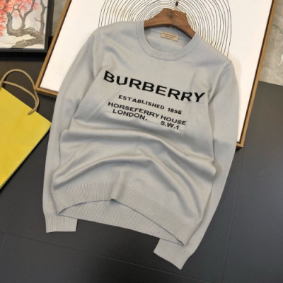 Burberry 2019 Mens Retro Logo Crew-neck Wool Sweater - 버버리 2019 남성 레트로 로고 크루넥 울 스웨터 Bur01689x.Size(m - 3xl).그레이