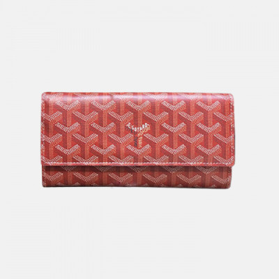 Goyard 2019 Mm / Wm PVC Wallet - 고야드 2019 남여공용 PVC 장지갑 GYW0073,레드