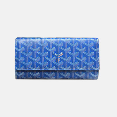 Goyard 2019 Mm / Wm PVC Wallet - 고야드 2019 남여공용 PVC 장지갑 GYW0077,블루