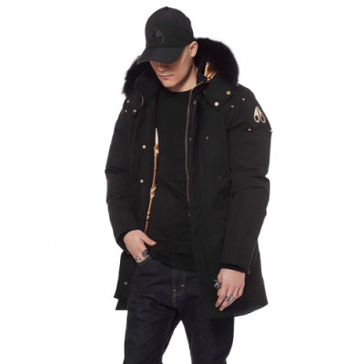 [매장판] Moose Knuckle 2019 Mens Logo Goose Down Parka - 무스너클 2019 남성 로고 구스다운 파카 Moo0089x.Size(s - 2xl).블랙