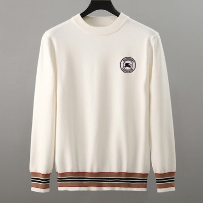 Burberry 2019 Mens Retro Logo Crew-neck Wool Sweater - 버버리 2019 남성 레트로 로고 크루넥 울 스웨터 Bur01703x.Size(m - 3xl).화이트