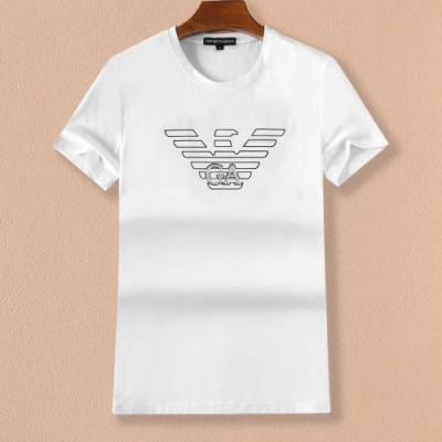 [알마니]Armani 2019 Mens Logo Cotton Short Sleeved Tshirts - 알마니 2019 남성 로고 코튼 반팔티 Arm0483x.Size(m - 3xl).화이트