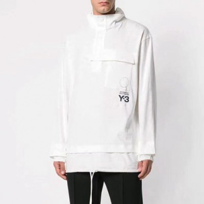 [요지야마모토]Y-3 2019 Mens Logo Street Cotton HoodT - 요지야마모토 2019 남성 로고 Street 코튼 후드티 Y3/0045x.Size(s - xl).화이트