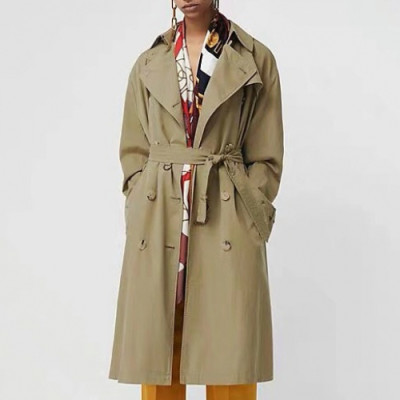 Burberry 2019 Womens Vintage Cotton Trench Coat - 버버리 2019 여성 빈티지 코튼 트렌치 코트 Bur01764x.Size(s - l).카키