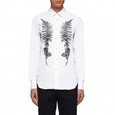 Alexander McQueen 2019 Mens Business Cotton Tshirts - 알렉산더 맥퀸 2019  남성 비지니스 코튼 셔츠 Ale0079x.Size(s - 3xl).화이트