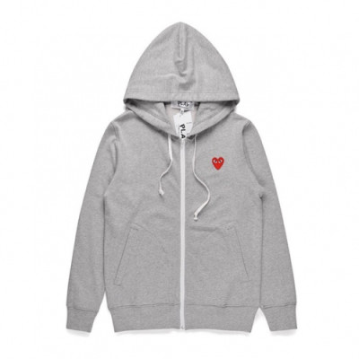 Cdgplay 2019 Unisex Logo Cotton Hooded - 꼼데가르송 2019 남/녀 로고 코튼 후드티 - cdg59x