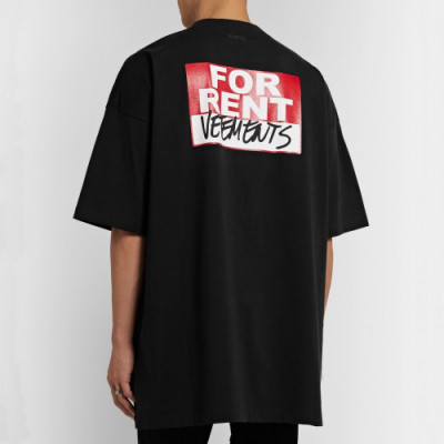 [베트멍]Vetements 2020 Mm/Wm Printing Logo Cotton Short Sleeved Oversize Tshirts - 베트멍 2020 남자 프린팅 로고 코튼 오버사이즈 반팔티 Vet0044x.Size(xs - xl).블랙