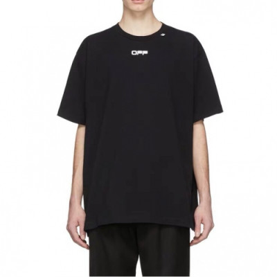 Off-white 2019 Mm/Wm Printing Logo Crew - neck Cotton Short Sleeved Oversize Tshirt - 오프화이트 남자 프린팅 로고 크루넥 코튼 오버사이즈 반팔티 Off0302x.Size(xs - l).블랙