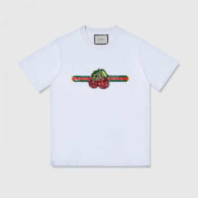 [매장판]Gucci 2019 Mm/Wm Logo Cotton Short Sleeved Tshirt - 구찌 2019 남자 로고 코튼 반팔티 Guc01910x.Size(s - l).화이트