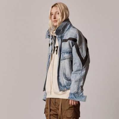 Fear of god 2019 Mens Manuel Logo Denim Jackets  - 피어오브갓 2019 남성 메뉴얼 로고 데님 자켓 Fea0081x.Size(s - xl).블루