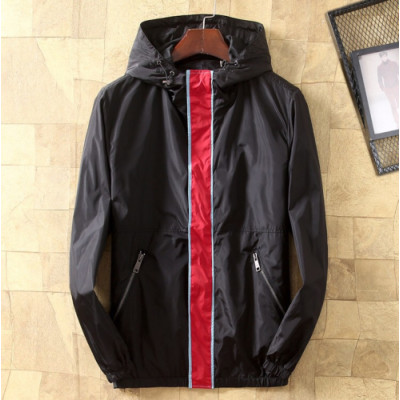 Prada 2019 Mens Logo Casual Windproof Jacket - 프라다 2019 남성 로고 캐쥬얼 방풍 자켓 Pra0887x.Size(m - 3xl).블랙