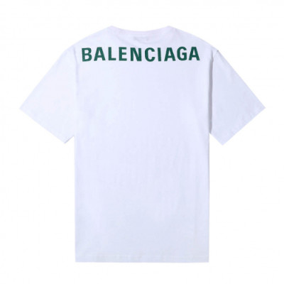 [발렌시아가]Balenciaga 2019 Mm/Wm Logo Cotton Short Sleeved Tshirt - 발렌시아가 2019 남자 로고 오버사이즈 코튼 반팔티 Bal0428x.Size(xs - m).화이트