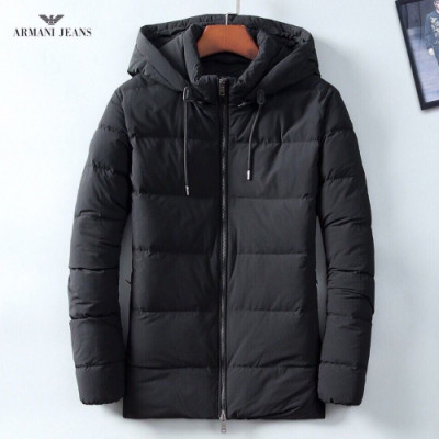 [알마니]Armani 2019 Mens Logo Goose Down Padding - 알마니 2019 남성 로고 캐쥬얼 구스다운 패딩 Arm0524x.Size(m - 3xl).블랙