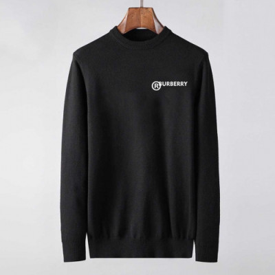 Burberry 2019 Mens Retro Logo Crew-neck Wool Sweater - 버버리 2019 남성 레트로 로고 크루넥 울 스웨터 Bur01835x.Size(m - 3xl).블랙