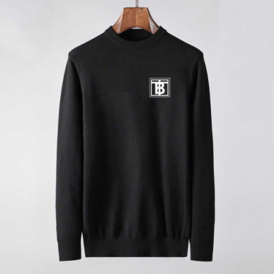 Burberry 2019 Mens Retro Logo Crew-neck Wool Sweater - 버버리 2019 남성 레트로 로고 크루넥 울 스웨터 Bur01837x.Size(m - 3xl).블랙