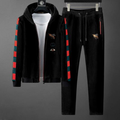 [구찌]Gucci 2020 Mens Logo Casual Velvet Clothes&Pants - 구찌 2020 남성 로고 캐쥬얼 벨벳 트레이닝복&팬츠 Guc01951x.Size(m - 4xl).블랙