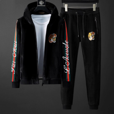 [구찌]Gucci 2020 Mens Logo Casual Velvet Clothes&Pants - 구찌 2020 남성 로고 캐쥬얼 벨벳 트레이닝복&팬츠 Guc01952x.Size(m - 4xl).블랙