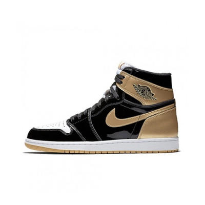 Air Jordan 1 x Nike 2019  Mens Running Shoes - 에어조던 1 x 나이키 2019 남성용 런닝슈즈 ,AIRJS0193, Size(255 - 280),블랙+옐로우골드(화이트)