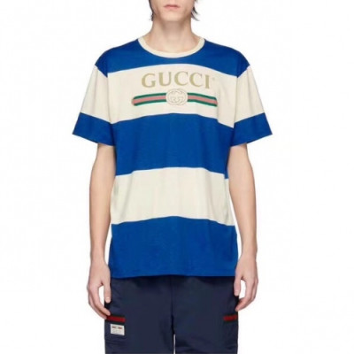 [매장판]Gucci 2020 Mm/Wm Logo Cotton Short Sleeved Tshirts - 구찌 2020 남자 로고 코튼 반팔티 Guc01996x.Size(s - 2xl).블루