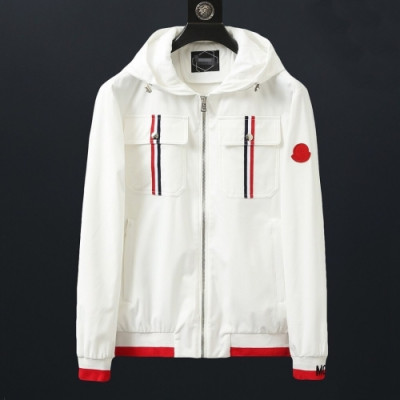 [몽클레어]Moncler 2020 Mens Patch Logo Casual Windproof Jackets - 몽클레어 2020 남성 패치 로고 캐쥬얼 방풍 자켓 Moc01345x.Size(m - 3xl).화이트