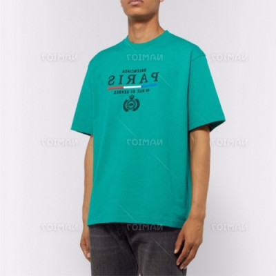 [발렌시아가]Balenciaga 2020 Mm/Wm Logo Cotton Short Sleeved Tshirts - 발렌시아가 2020 남자 로고 오버사이즈 코튼 반팔티 Bal0446x.Size(xs - l).그린