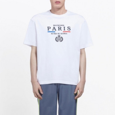 [발렌시아가]Balenciaga 2020 Mm/Wm Logo Cotton Short Sleeved Tshirts - 발렌시아가 2020 남자 로고 오버사이즈 코튼 반팔티 Bal0447x.Size(xs - l).화이트