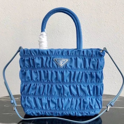 Prada 2019  Nylon Tote Shoulder Shopper Bag,30cm - 프라다 2019 여성용 나일론 토트 숄더 쇼퍼백 ,1BG321-5,30cm,블루