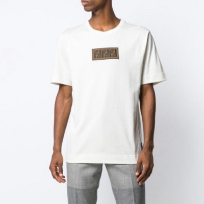 [펜디]Fendi 2019 Mens Logo Casual Cotton Short Sleeved Tshirts - 펜디 2019 남성 로고 캐쥬얼 코튼 반팔티 Fen0514x.Size(s - 3xl).화이트