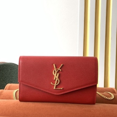 Saint Laurent 2019 Chain Shoulder Cross Bag,19CM - 입생로랑 2019 체인 숄더 크로스백,SLB0533, 19CM,레드